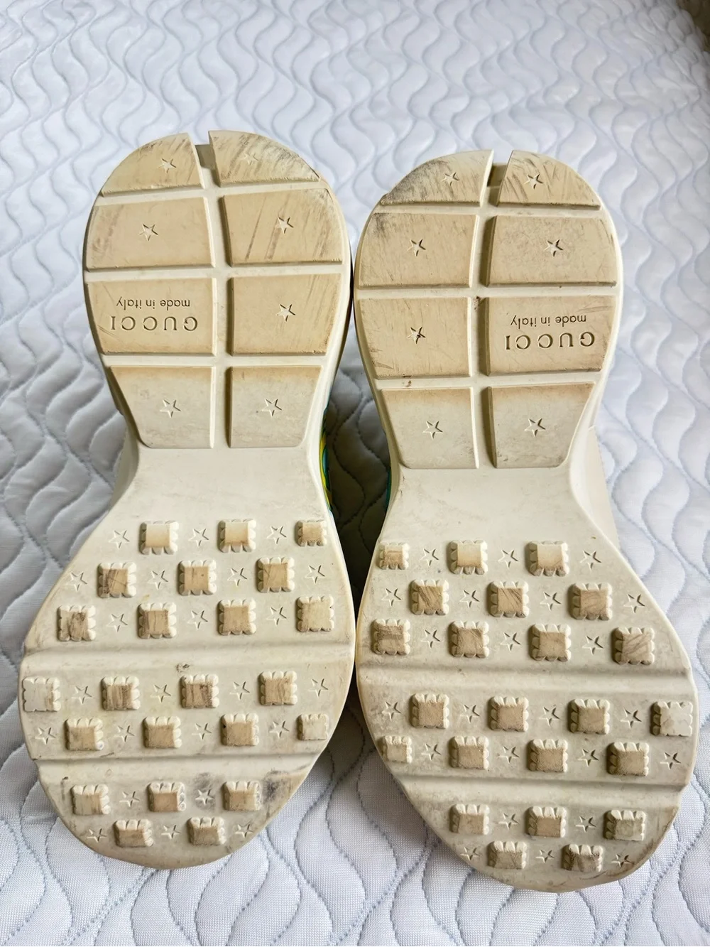 Gucci Rhyton Interlocking G Star Ivory Sneakers US 7 EU 40.5
